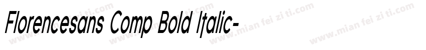 Florencesans Comp Bold Italic字体转换